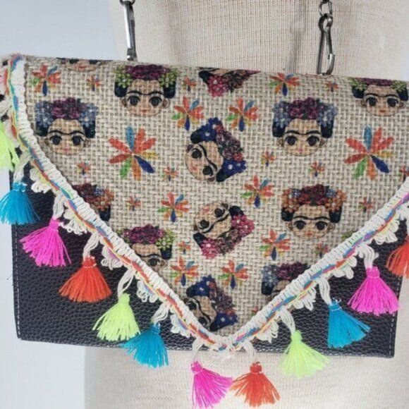 Frida Kahlo Mexican Artesanal Crossbody/Cl… - Picture 8 of 10